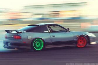 One Of The Nissan 240sx Hatchbacks Drifting At Last Drift Event