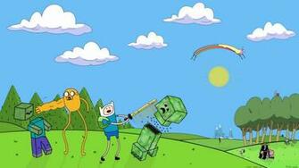 Minecraft Adventure Time Fan Art Wallpaper