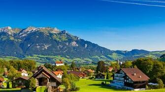 Summer Nature Greenery Houses Wallpaper Widescreen