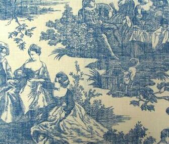 Theme Toile Fabrics French Country Idyllic Days Lakeside