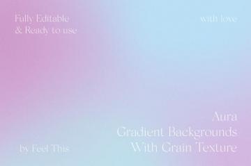 Aura Energy Gradient Background With Grain Texture Ps On