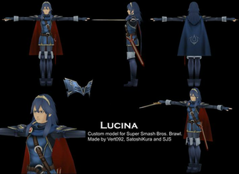 Lucina Custom 3d Model For Super Smash Bros Brawl By Vert092 On
