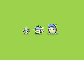 Pokemon Minimalistic Wartortle Squirtle Blastoise