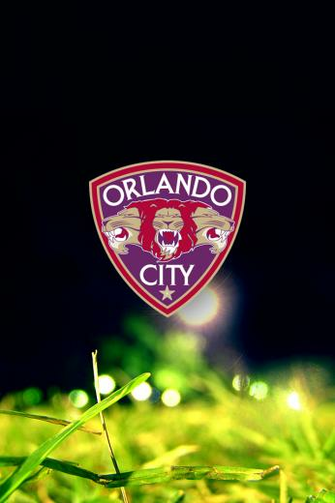 Orlando City Soccer Field Grass Squiggles Blue