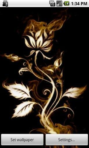 Bigger Rose On Fire Live Wallpaper For Android Screenshot