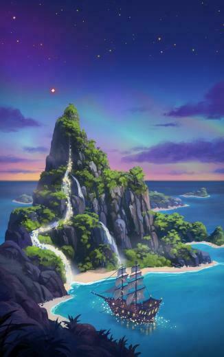Magic Island In Peter Pan Wallpaper Disney