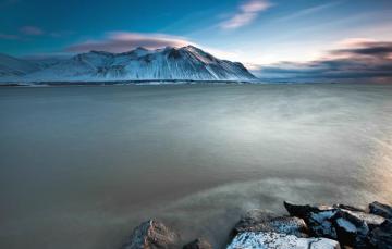 Wallpaper Sea The Sky Clouds Snow Mountains Stones Ocean
