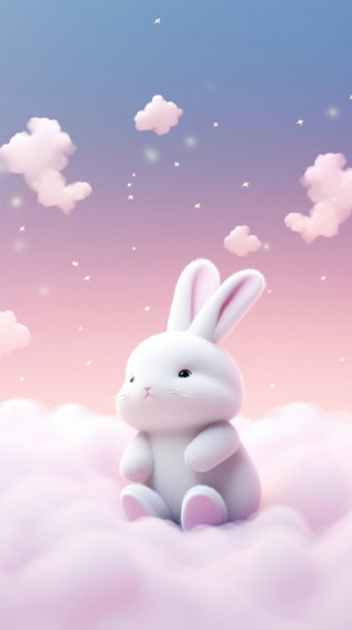 Cute Aesthetic Bunny Image Wallpaper