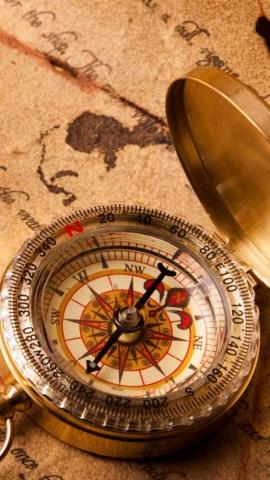 Vintage Compass iPhone 5s Wallpaper