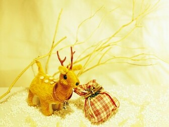 Santas Reindeer Wallpaper Stock Photos