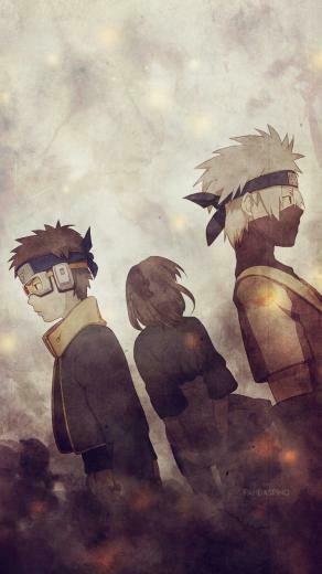 Kakashi Obito Y Rin Mobile Wallpaper Naruto Anime
