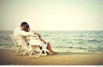 Couple Rest Beach Wallpaper Baltana