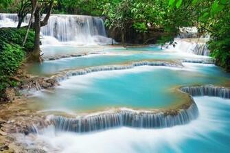 Kuang Si Falls Luang Prabang In Vietnam Wallpaper