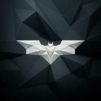 Polygonal White Batman Logo Wallpaper