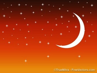 Moon Stars Background Vector Illustration