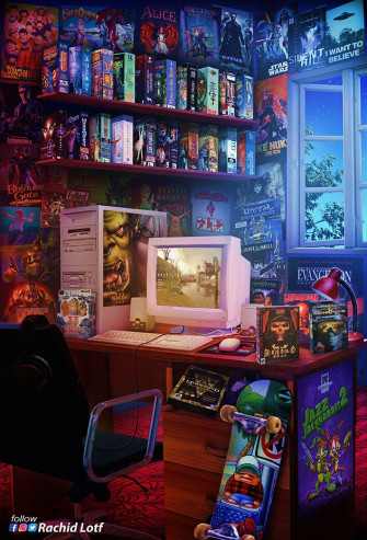 Artstation Pc Half Life Rachid Lotf Retro Gaming Art