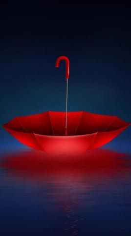 Kathleen Johnson Sturgis On Reds Red Art Umbrella
