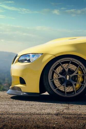 Yellow Bmw M3 Bonnet iPhone Wallpaper