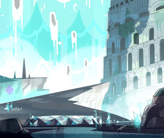 Lunar Sea Spire Steven Universe iPad Wallpaper
