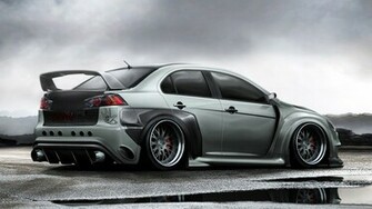 Art Tech Oh Yeah Mitsubishi Lancer Evolution X Wallpaper