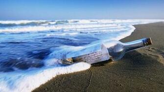 Beach Message In A Bottle Desktop Wallpaper