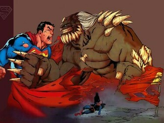 Parede Gr Tis Papel De Quadrinhos Superman Vs Doomsday