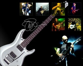 Wallpaper Joe Satriani With His Guitar Clasic