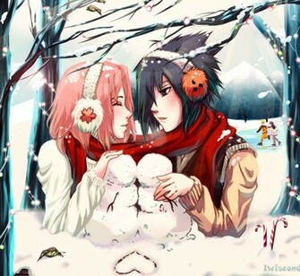 Christmas Anime Wallpaper Naruto Sakura X Sasuke And Hinata
