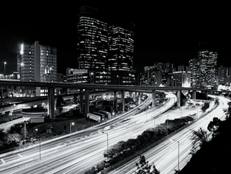 Black And White City Wallpaper Background HD