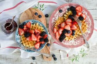 Waffles For Morning Breakfast Computer Wallpaper Desktop