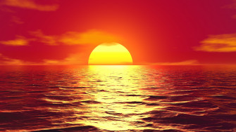 Ocean Sky Sun Nature Sunset 4k Ultra HD Wallpaper