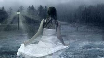 Girl In Rain Wallpaper Wide HD