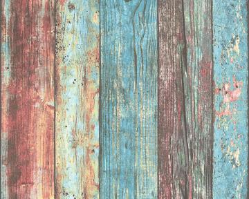 A S Cr Ation Wallpaper Wood Blue Coloured