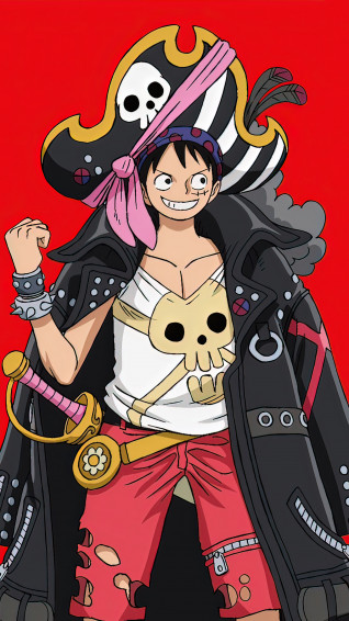 Luffy One Piece Red 4k Wallpaper iPhone HD Phone 9671h