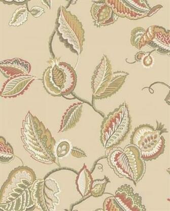 Wa7762 Waverly Classics Brown Fantasy Fleur Floral Wallpaper