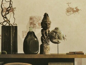 Chinese Retro Moisture Proof Wallpaper Rendering