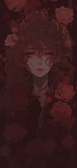 Girl Flowers Anime Wallpaper For iPhone