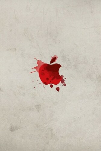 Blood Red Apple Logo iPhone Wallpaper And 4s