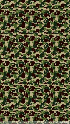 HD Bape iPhone Wallpaper Grey