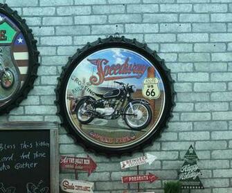 Large 3d Effect Tin Sign Route Vintage Metal Painting Beer