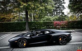 Black Lamborghini Aventador Wallpaper