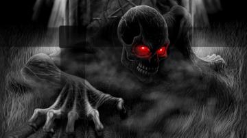 Red Eyes Skeleton Wallpaper
