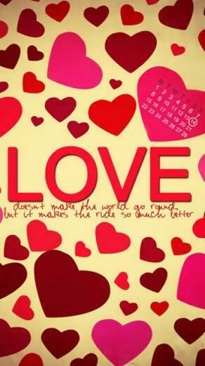 Red Love Heart Mobile Phone Wallpaper Cell Background