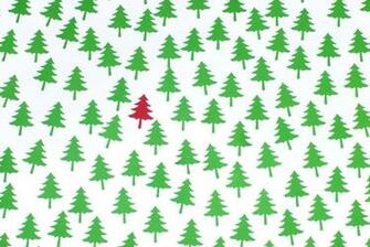 Photo Of Single Red Pine Tree Christmas Image