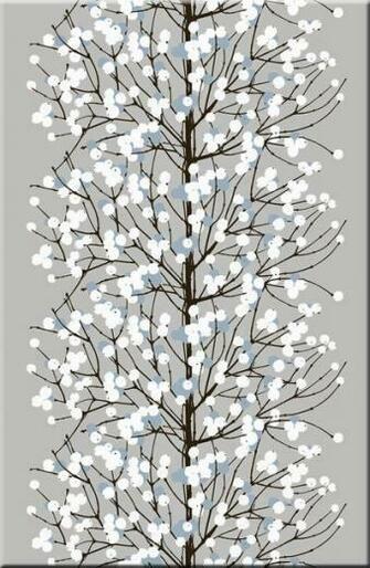 Marimekko Lumimarja Fabric Wall Art In Blue Taupe And Dark Brown