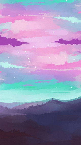 Pretty Aesthetic Constellation Art Wallpaper