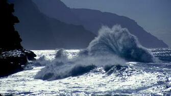 Hawaii Kauai Mountains Ocean Sea Oceans Wallpaper