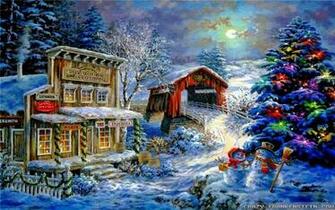 Christmas Winter Scenes Wallpaper