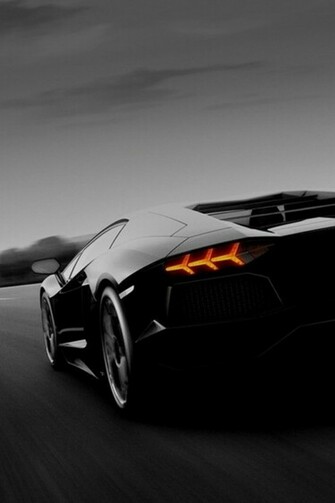 Black Lamborghini Murcielago Racing iPhone Wallpaper