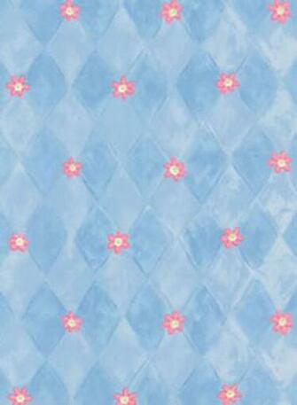 Blue Daisy Harlequin Wall Paper Kids Decor Store